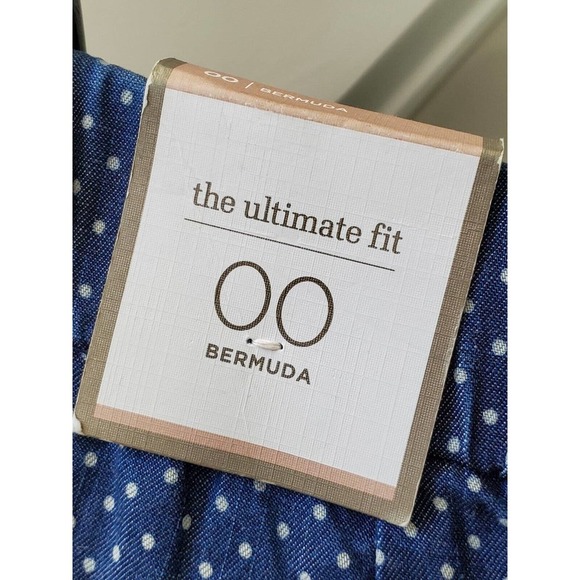 Chico's Women's Blue Cotton Ultimate Fit Comfort Waist Bermuda Shorts Size 2 - Picture 6 of 12